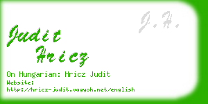 judit hricz business card